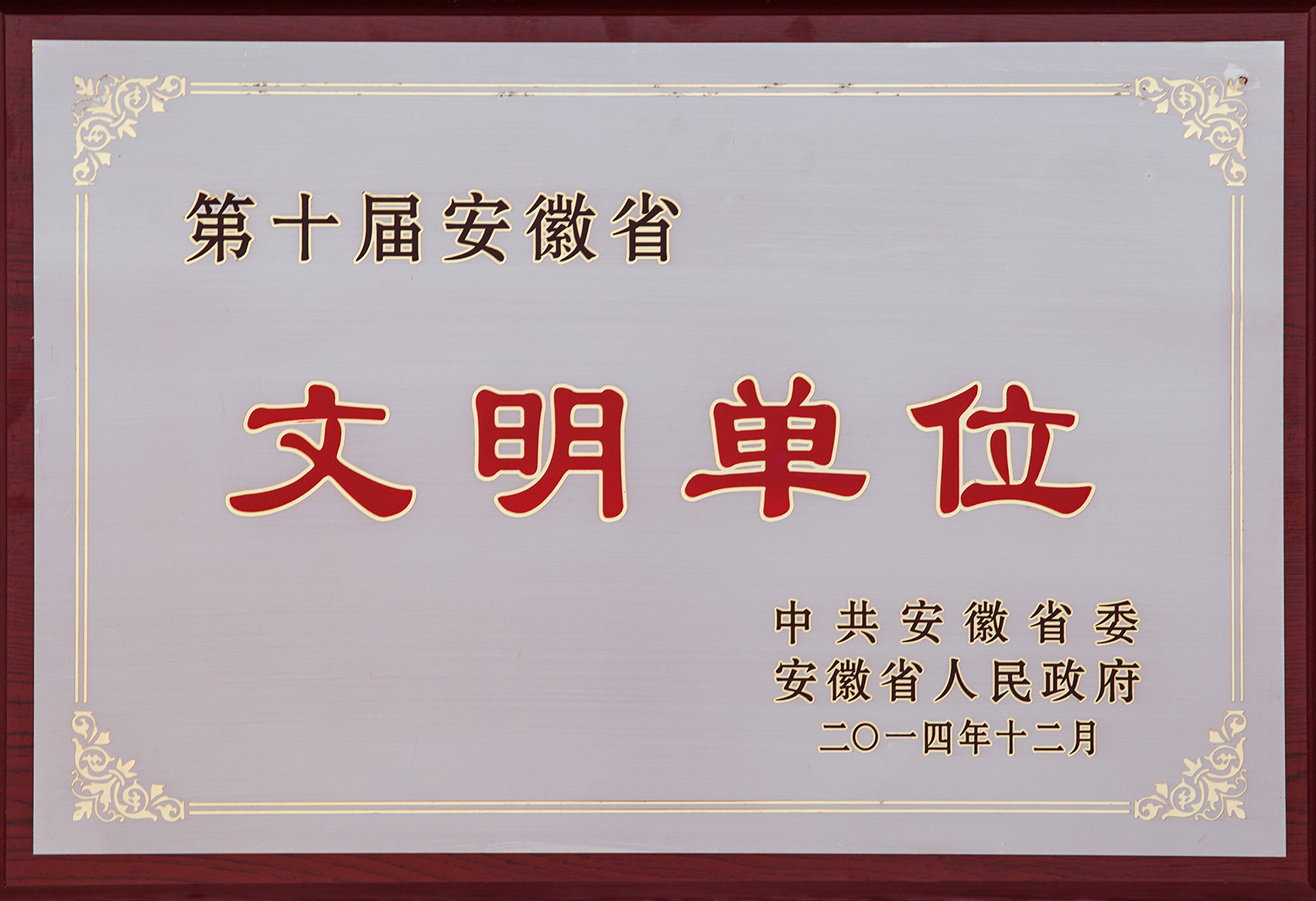 第十屆安徽省文明單位